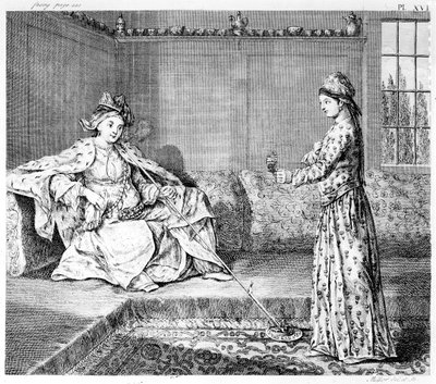 Eine Dame aus Aleppo mit einer Pfeife, Illustration aus 